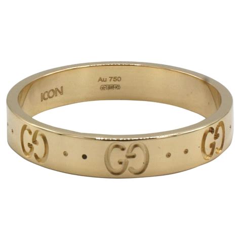 Gucci Anello Icon a fascia sottile in oro bianco